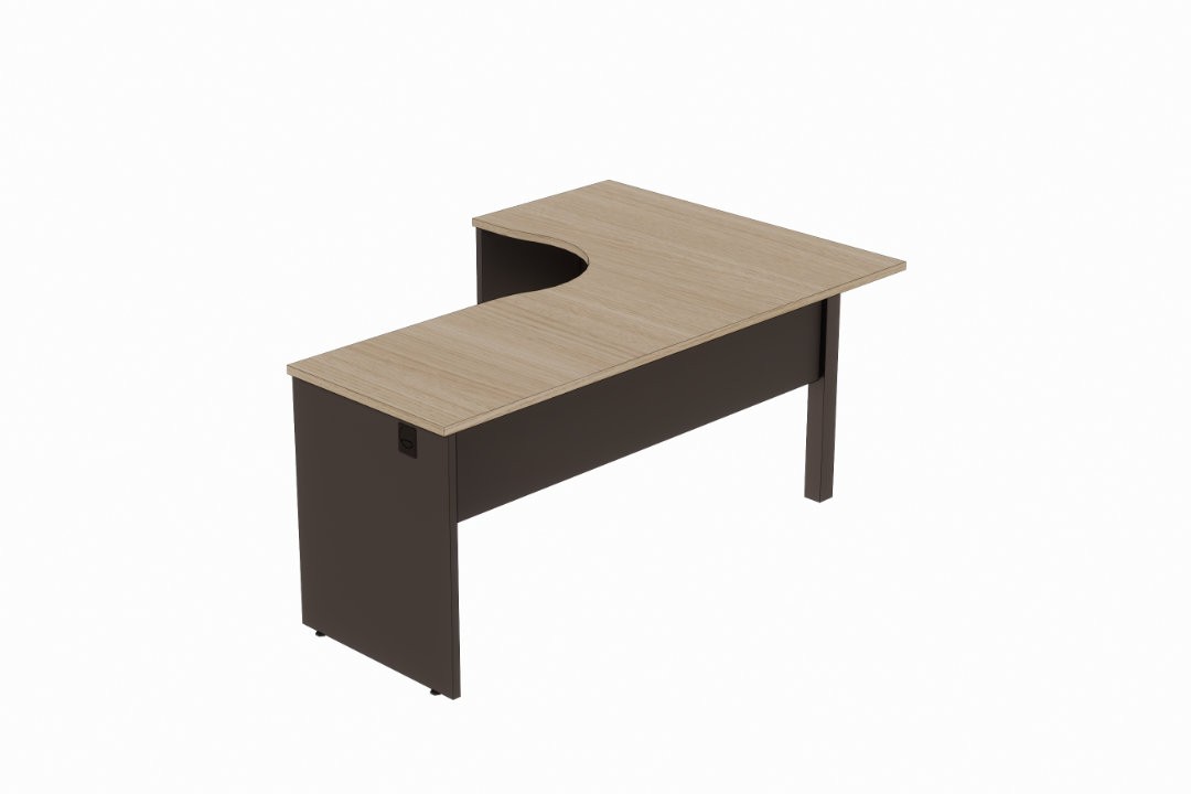 Mesa de escritório em L ergonômica com pé painel Versatile